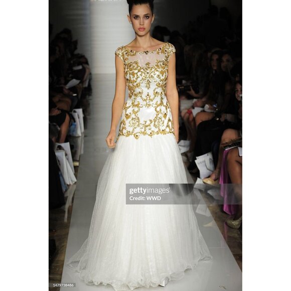 NW Luxury Couture Designer Party Prom Dress Wedding Evening Cocktail Runway Gown - Picture 7 of 16